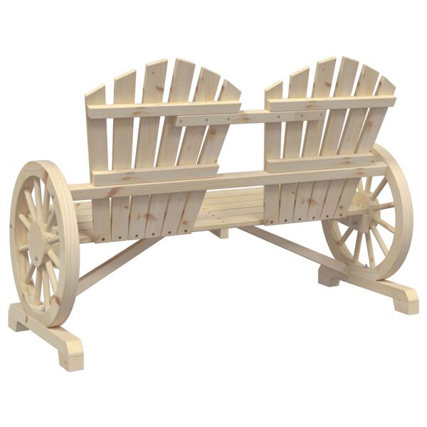 vidaXL Garden Adirondack Chair 2-Seater Solid Wood Fir