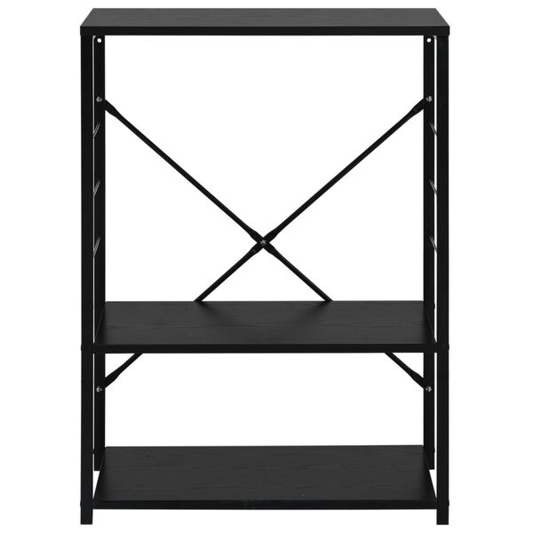 vidaXL Microwave Cabinet Black 60x39.6x79.5 cm Engineered Wood