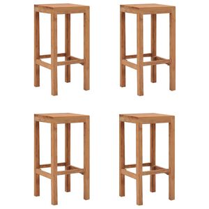 vidaXL Bar Stools 4 pcs Solid Teak Wood