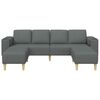 vidaXL Sofa Set Dark grey Fabric