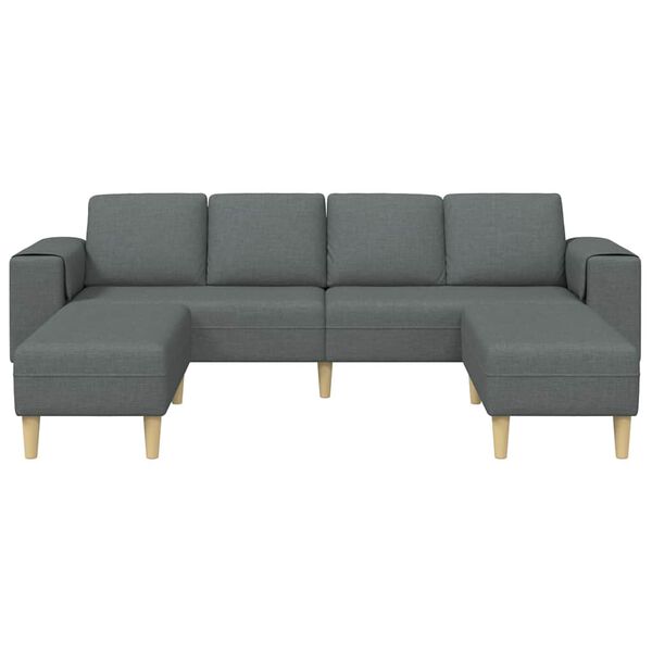 vidaXL Sofa Set Dark grey Fabric