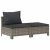 vidaXL 7 Piece Garden Lounge Set with Cushions Grey Poly Rattan