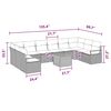 vidaXL Garden Sofa Set with Cushion 11 pcs Grey Poly rattan