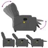 vidaXL Massage Recliner Chair Dark Grey Fabric