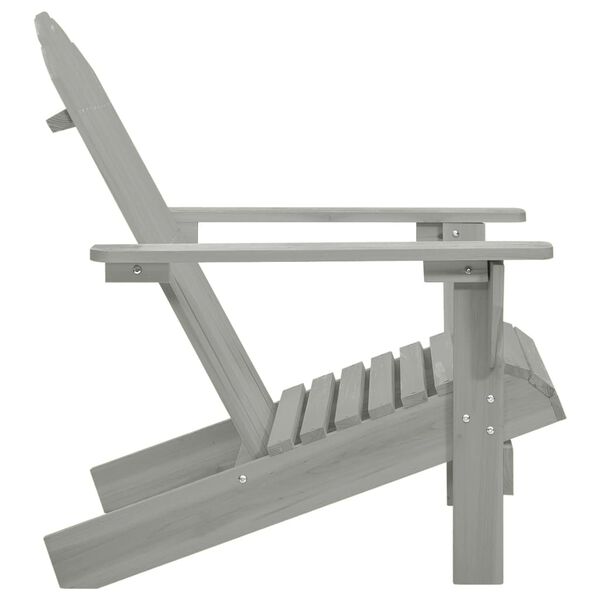 vidaXL Garden Chair Wood Grey