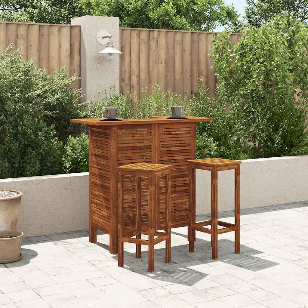 vidaXL Bar Table 110x50x105 cm Solid Acacia Wood