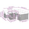 vidaXL Garden Sofa Set with Storage 9 pcs Grey Poly Rattan