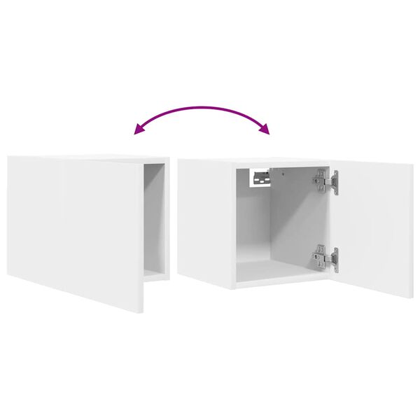 vidaXL Wall Mounted TV Cabinets 4 pcs White 30.5x30x30 cm