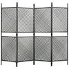 vidaXL Fence Panel Poly Rattan 2.4x2 m Anthracite