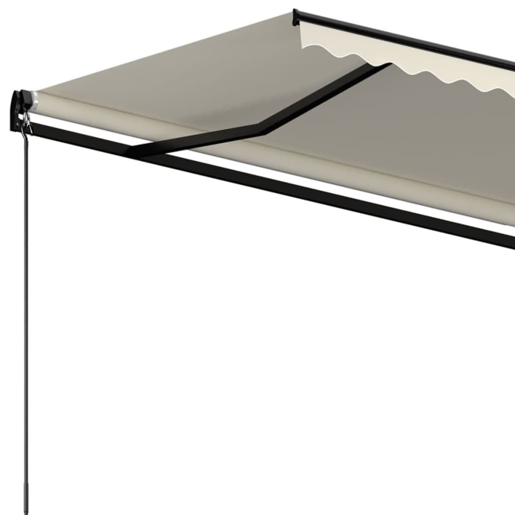 vidaXL Manual Retractable Awning 400x300 cm Cream
