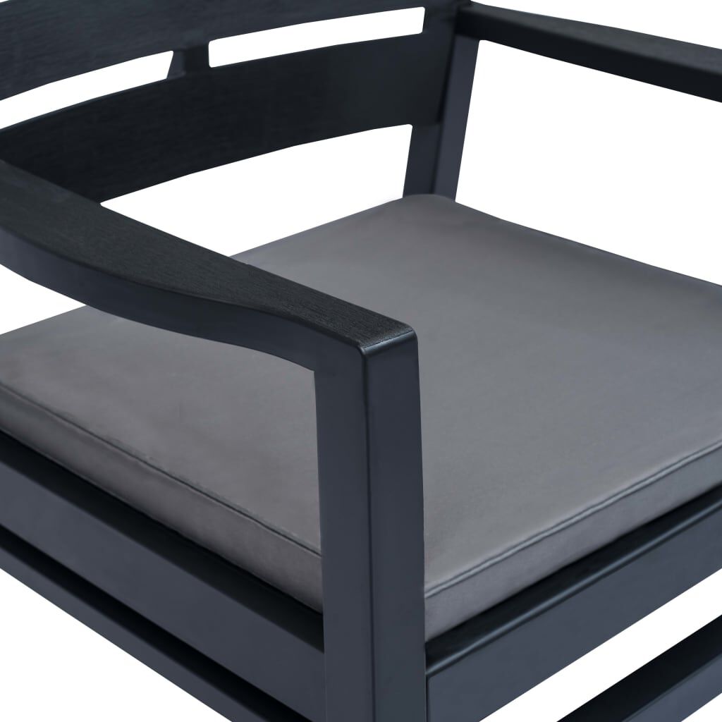 vidaXL 3 Piece Garden Lounge Set Plastic Anthracite