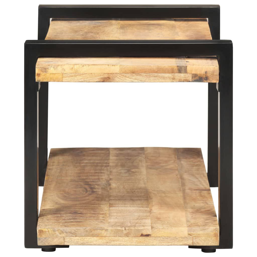 vidaXL TV Cabinet 90x40x40 cm Rough Mango Wood