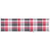 vidaXL Sun Loungers 2 pcs with Red Check Pattern Cushion Solid Teak Wood