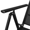 vidaXL 9 Piece Folding Outdoor Dining Set Aluminium Black