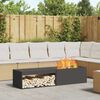 vidaXL Fire Pit Black 160 x 45 x 35 cm Steel
