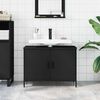 vidaXL Bathroom Sink Cabinet Black 80x30x60 cm Engineered Wood