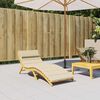vidaXL Sun Lounger Cushion Beige 180x60x4 cm Oxford Fabric