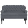 vidaXL Bench with Backrest Dark Grey 119.5x64.5x75 cm Velvet