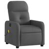 vidaXL Electric Massage Recliner Chair Dark Grey Fabric