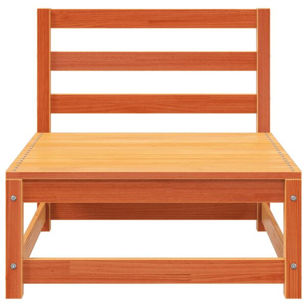 vidaXL Garden Sofa Armless Wax Brown 70x70x67 cm Solid Wood Pine