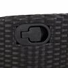 vidaXL Reclining Garden Chair with Cushions Black Poly Rattan