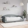 vidaXL Day Bed without Mattress Light Grey 100x190 cm Fabric