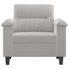 vidaXL Sofa Chair Light Grey 60 cm Microfibre Fabric