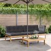 vidaXL 3 Piece Garden Pallet Sofa Set with Cushions Solid Wood Acacia