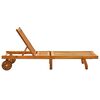 vidaXL Garden Sun Lounger with Cushion Solid Acacia Wood