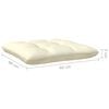 vidaXL 4-Seater Garden Sofa with Cream Cushions Solid Pinewood