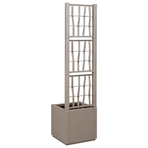 vidaXL Garden Planter Grey 36 x 36 x 140 cm Polypropylene