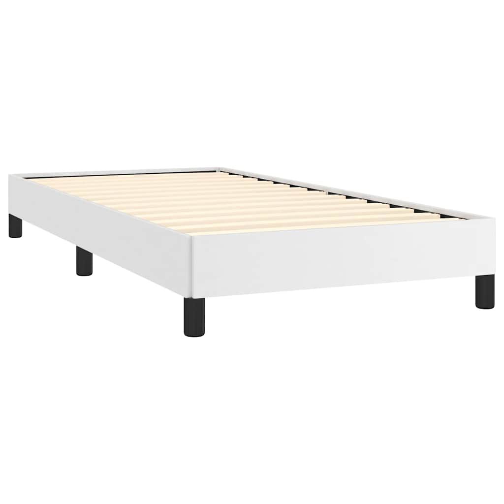 vidaXL Bed Frame without Mattress White 100x190 cm Twin Faux Leather