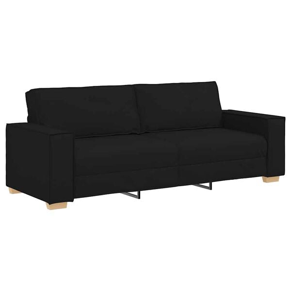 vidaXL 3-Seater Sofa Black 180 cm Fabric