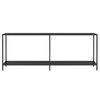 vidaXL Console Table Black 200x35x75.5 cm Tempered Glass