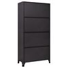 vidaXL Locker Cabinet Anthracite and Red 90x45x180 cm Steel