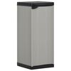 vidaXL Garden Storage Cabinet with 1 Shelf Grey and Black 35x40x85 cm