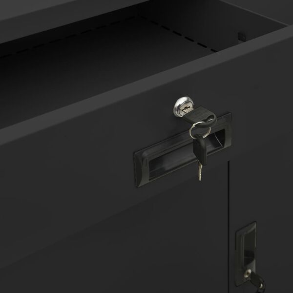vidaXL Office Cabinet Anthracite 90x40x102 cm Steel