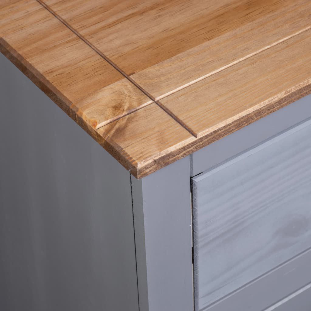 vidaXL Sideboard Grey 80x40x83 cm Pinewood Panama Range