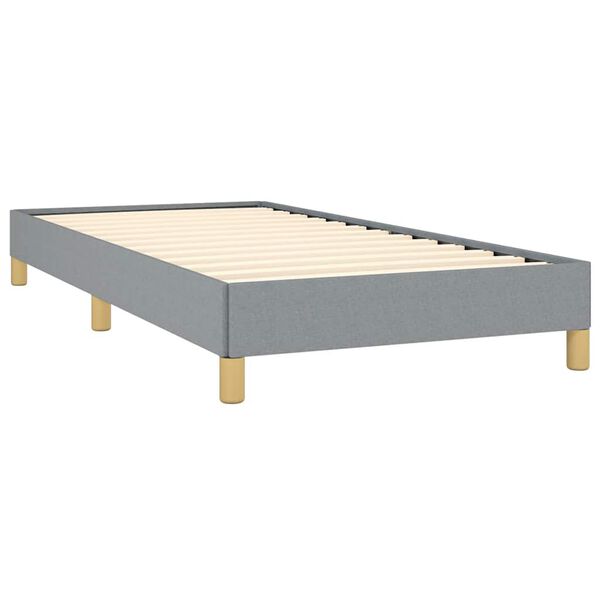 vidaXL Bed Frame without Mattress Light Grey 100x203 cm Twin XL Fabric