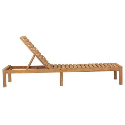 vidaXL Sun Lounger Solid Teak Wood