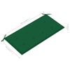 vidaXL Garden Bench with Green Cushion 112 cm Solid Teak Wood