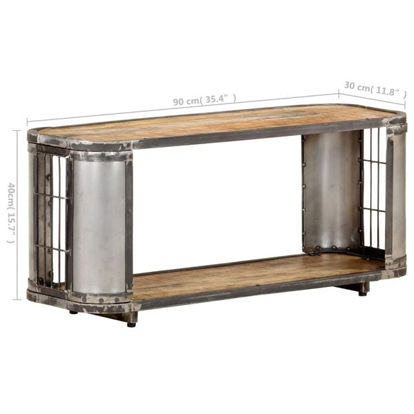 vidaXL TV Cabinet 90x30x40 cm Solid Mango Wood
