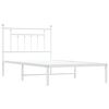 vidaXL Metal Bed Frame without Mattress with Headboard White 100x190cm
