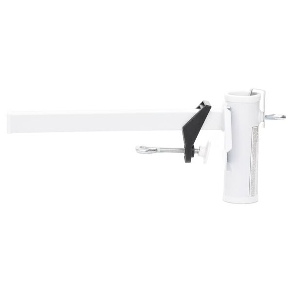 vidaXL Umbrella Clamp for Balcony White 38 mm Steel