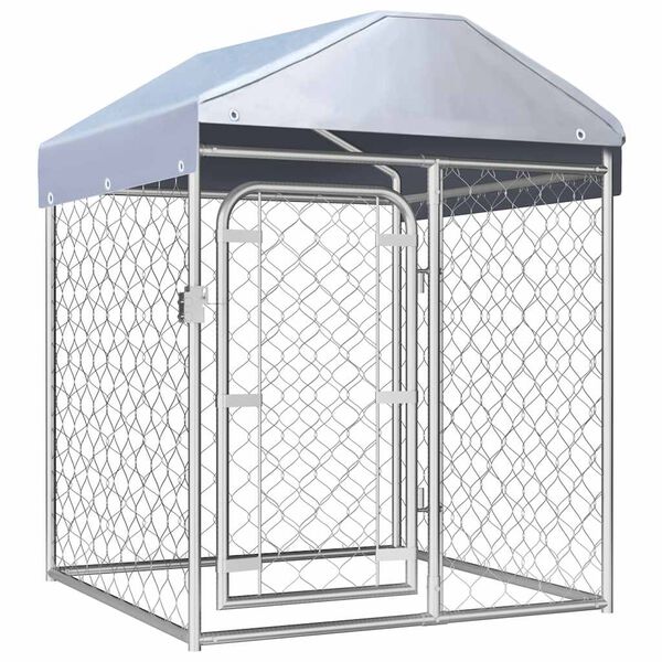 vidaXL Outdoor Dog Kennel with Roof 100x100x125 cm
