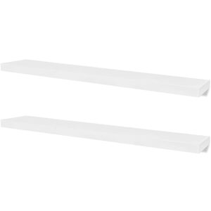 vidaXL Wall Shelves 4 pcs White 120 cm