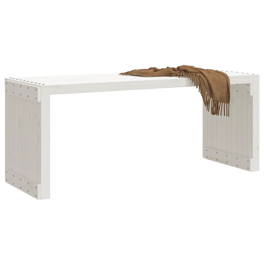 vidaXL Garden Bench Extendable White 212.5x40.5x45 cm Solid Wood Pine