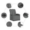 vidaXL Recliner Chair Dark Grey Fabric