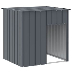 vidaXL Dog House with Roof Anthracite 110x103x109 cm Galvanised Steel