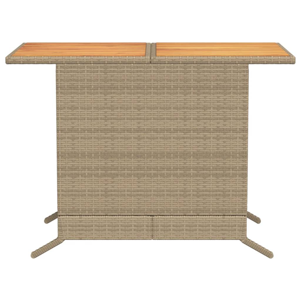 vidaXL 3 Piece Bistro Set with Cushions Beige Poly Rattan